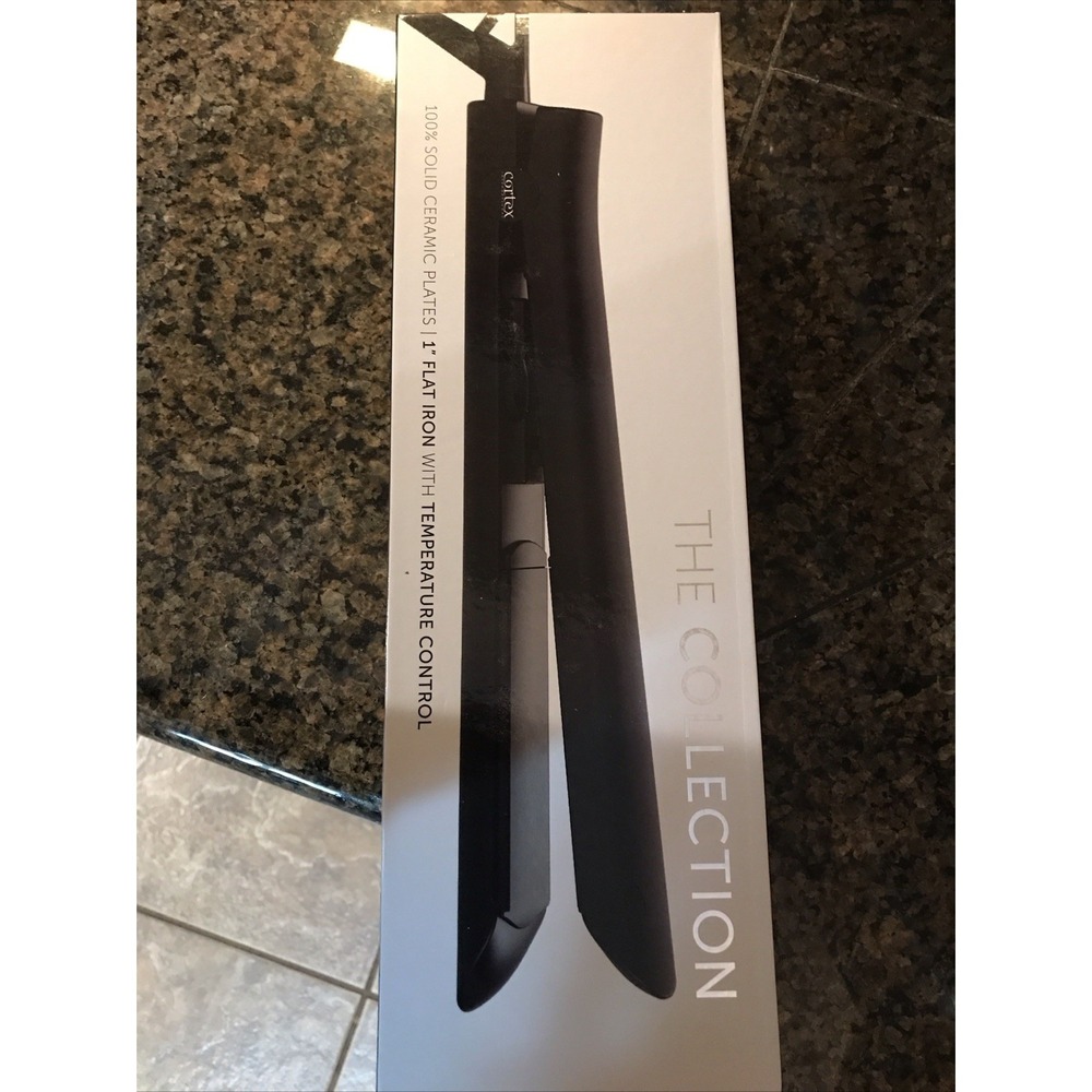 Cortex International‎ The Collection Ceramic 1" Flat Iron Black New